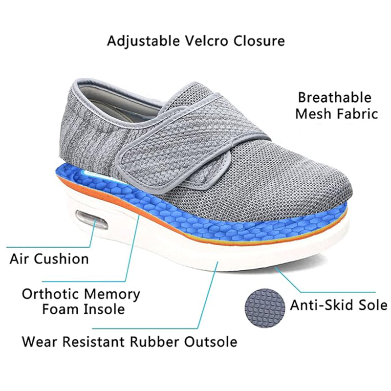 🌸🎉 Trendy Must-Have! Only a Few Left! ✨🥿💫Women's Nursing Home Wide Toe Orthopedic Adjustable Strap Neuropathic Shoes