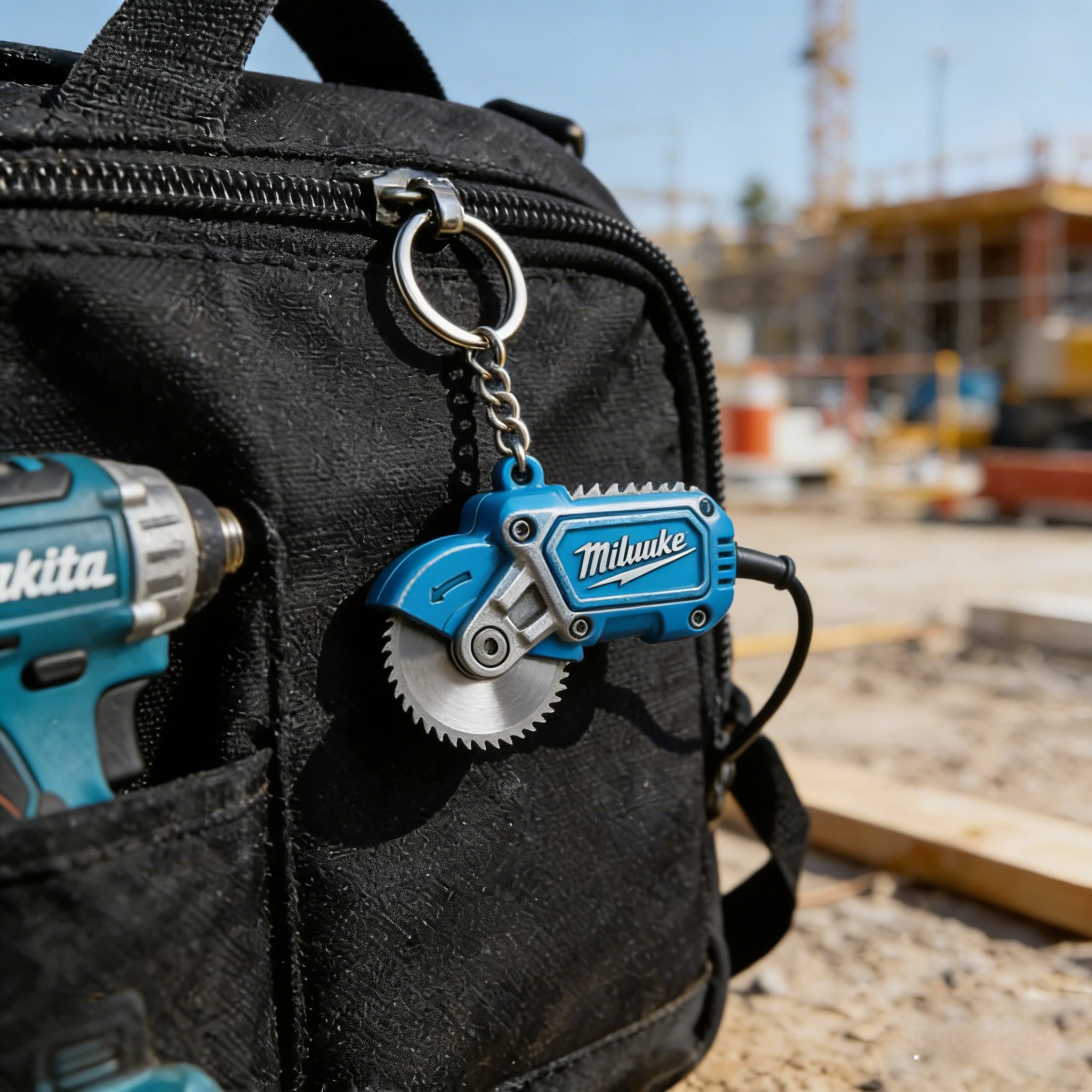 🛠️2-in-1 Milwaukee-Inspired Mini Cut-Off Saw Keychain: On-the-Go Smoothing Tool + Tool Enthusiast Collectible