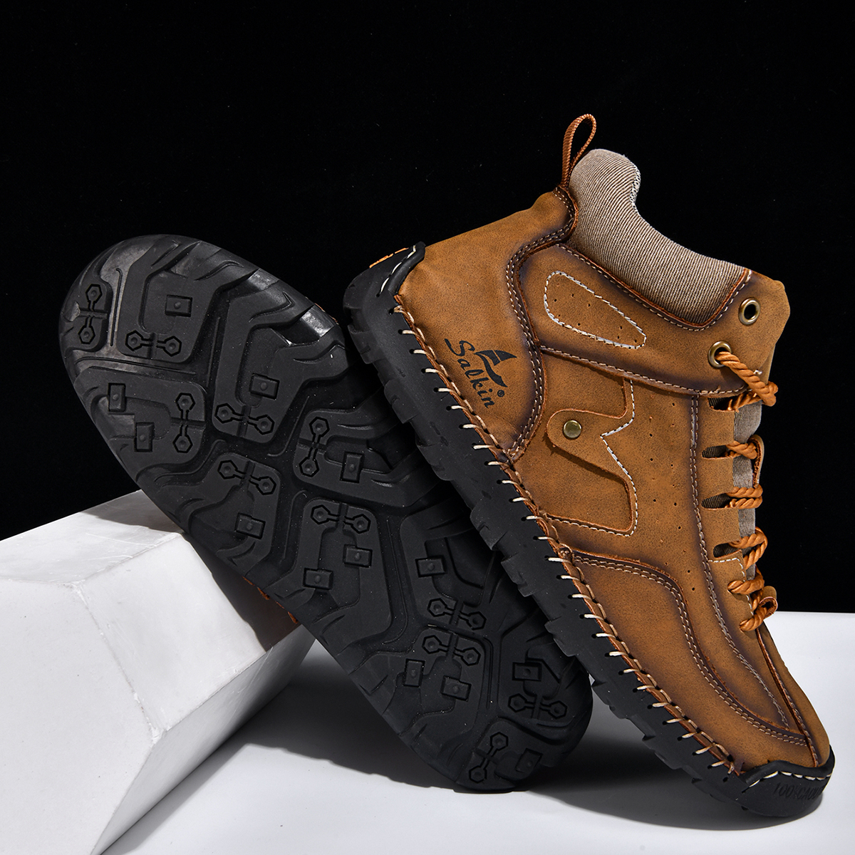 ⏰Limited Time Sale 70% OFF-Men's Orthopedic Winter Warm and Cozy Hiking Boots | Non-slip | Arch Support | Waterproof | Wide Toe - Ideal For Winter Outdoor Adventures