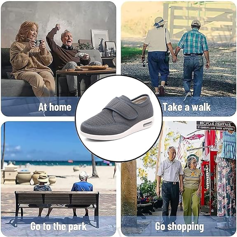 🌸🎉 Trendy Must-Have! Only a Few Left! ✨🥿💫Women's Nursing Home Wide Toe Orthopedic Adjustable Strap Neuropathic Shoes