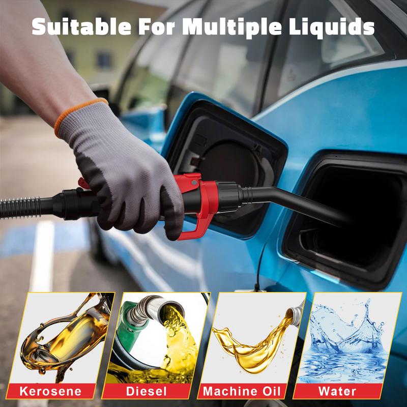 Portable Cordless Fuel Transfer Pump – Quick & Easy Fueling for Cars, Generators, Lawn Mowers | DeWalt 20V & Milwaukee 18V Compatible