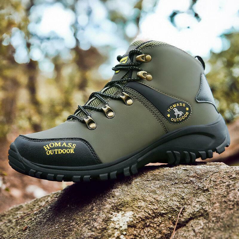 Men’s Trekking Waterproof Slip-on Boots Breathable Outdoor Non-Slip Ankle Boots