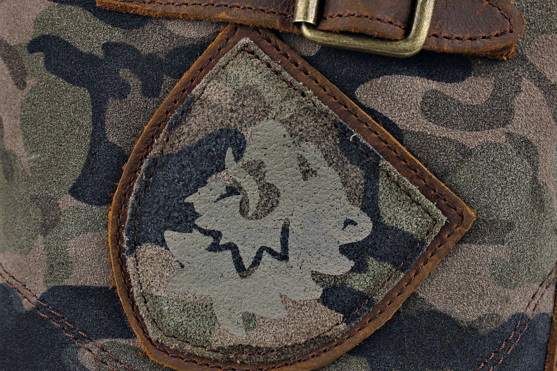 Men's Leather Vintage Buckle Side Zipper Boots