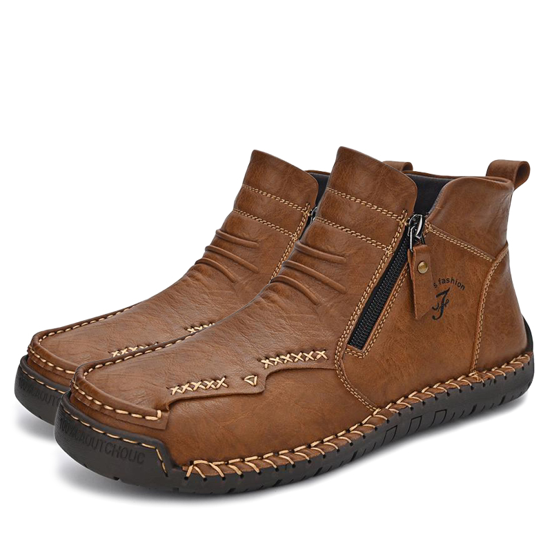 🔥CLEARANCE SALE 70% OFF - Men's Hand-sewn Cowhide Boots Comfortable Waterproof And Non-slip