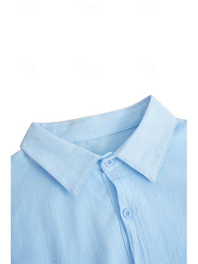 Men's Summer Linen Shirt Beachwear