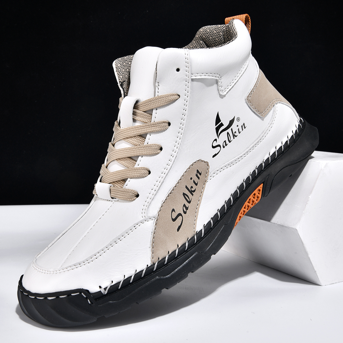 Men's Orthopedic Leather Shoes - Wide Toe | Waterproof | Structured Support | Non-Slip | Anti-Wear | Comfortable