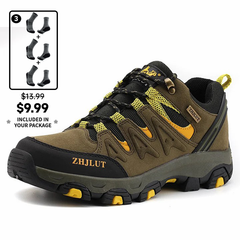 (⏰Limited Time Sale 70% OFF) Men's Outdoor Orthopedic Ankle Support Boots Waterproof Non-slip Wide Toe Hiking Boots