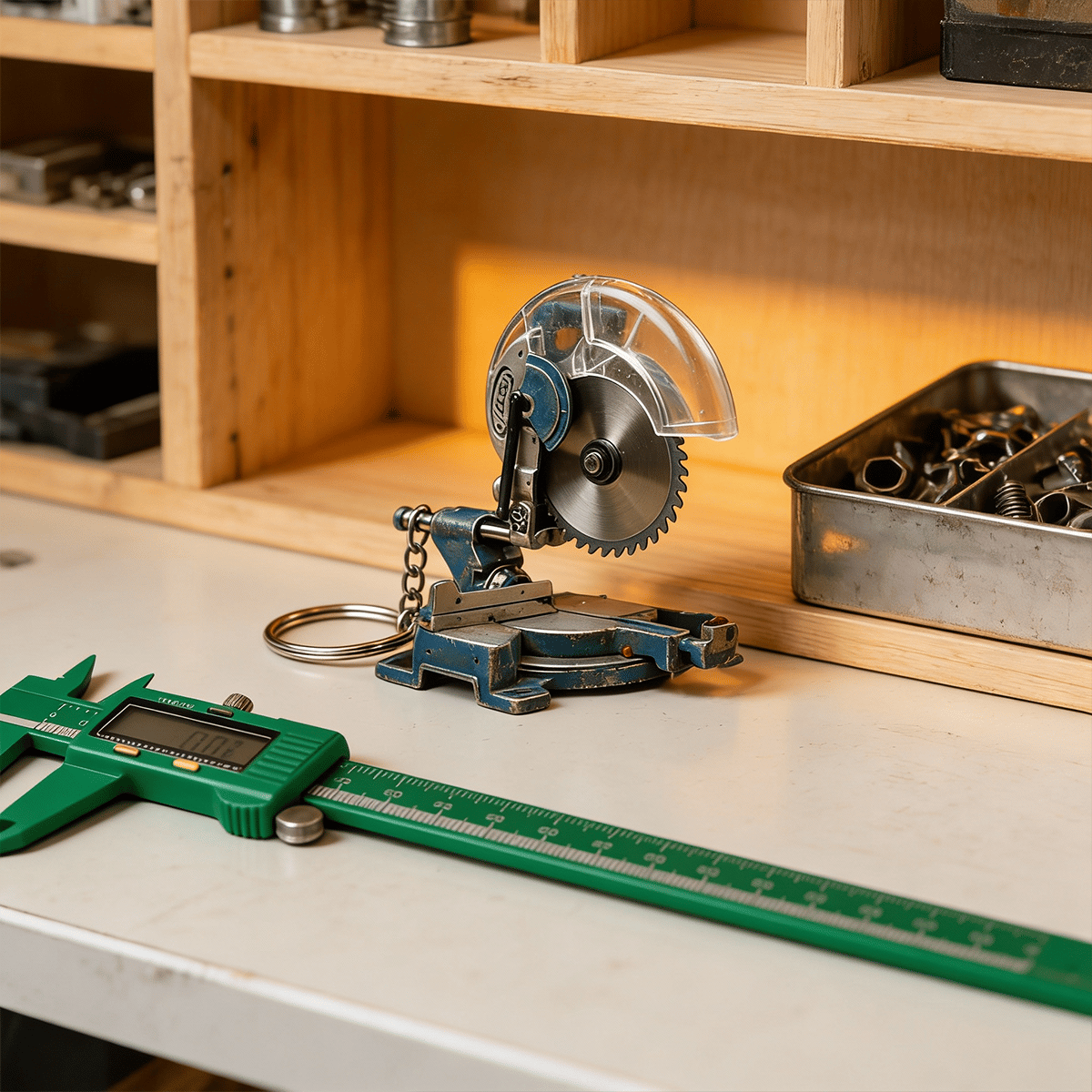 🛠️ 2-in-1 Mini Mitre Saw Keychain