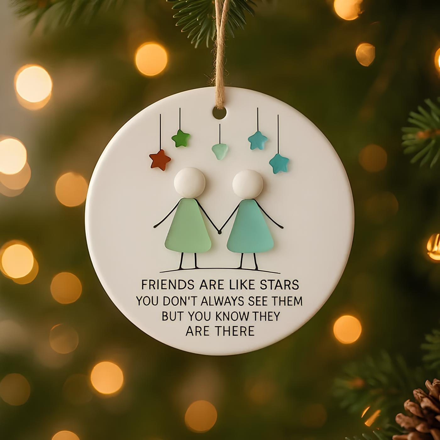 Sea Glass Art Friendship Ornament🌊