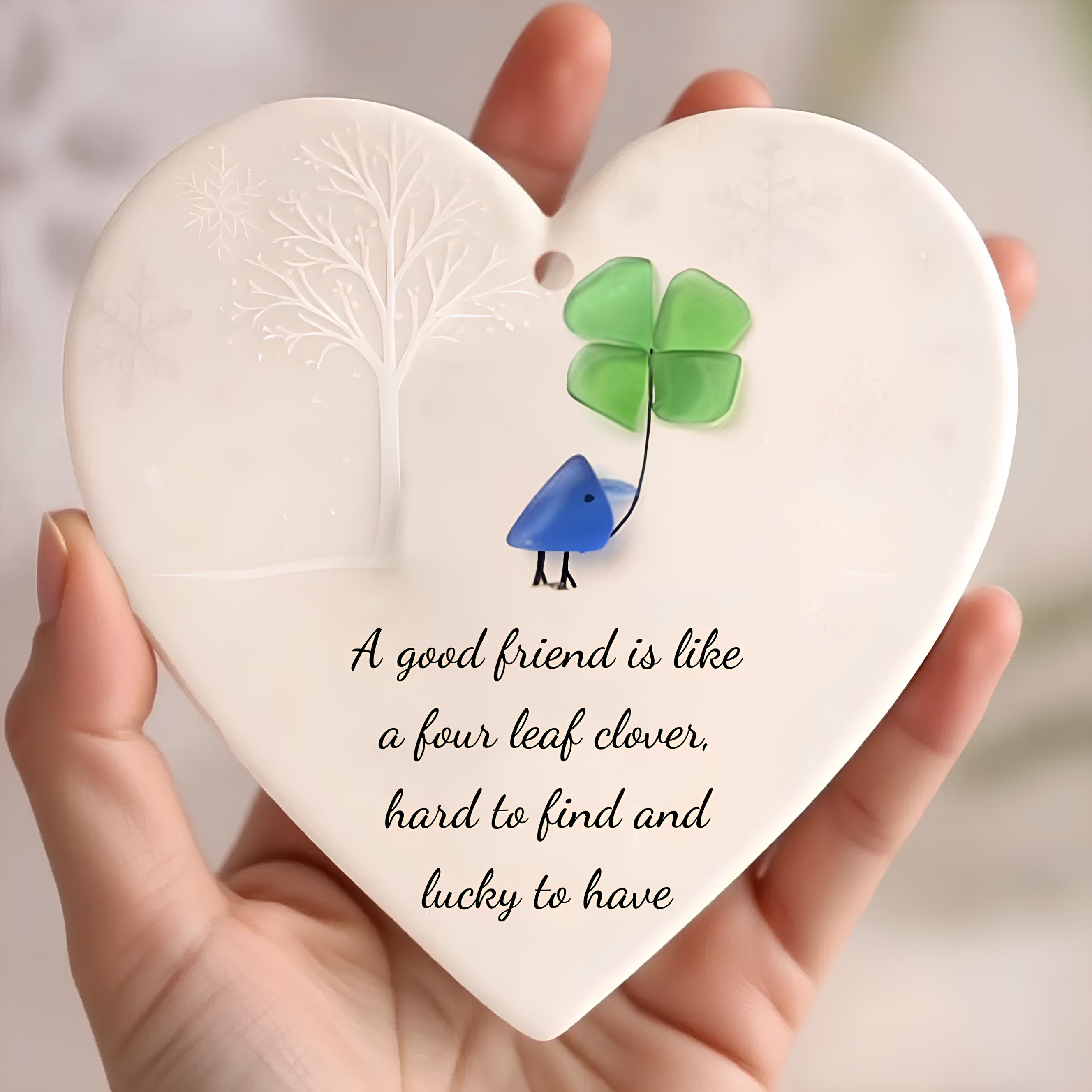 Heart-Shaped Sea Glass Friendship Decor💖✨