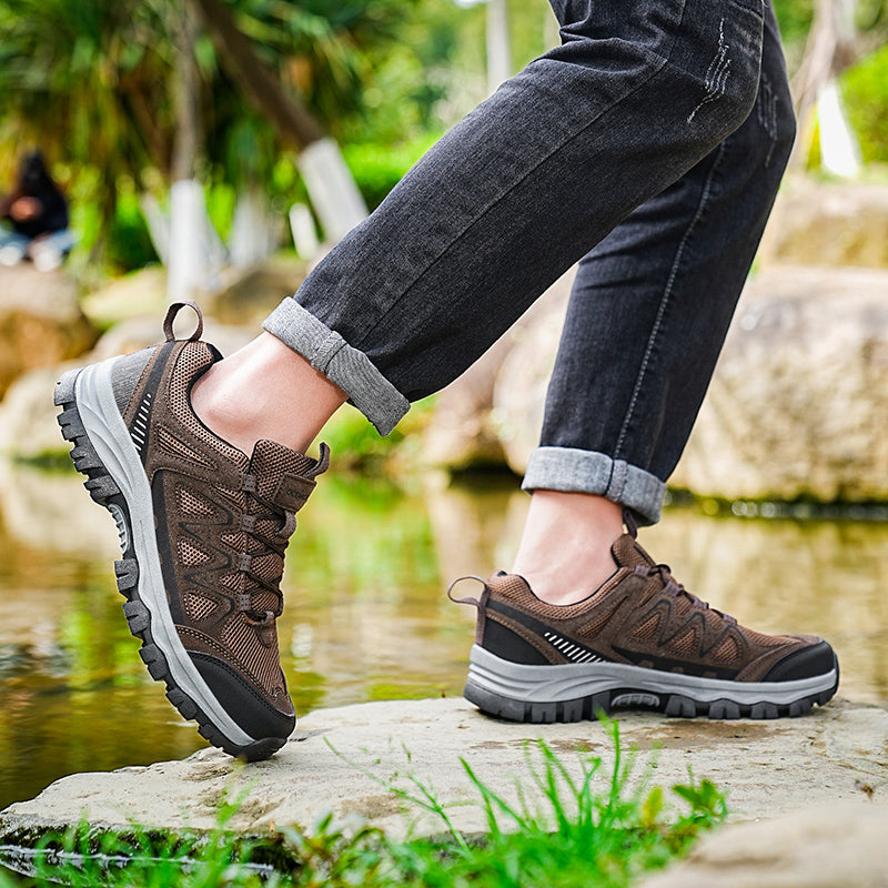 Men's Athletic Work Shoes – Arch Support, Wide Toe Box, Breathable, Lightweight, Non-Slip, Built for Hiking & Outdoor Use