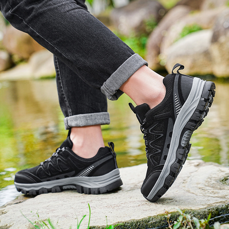 Men's Athletic Work Shoes – Arch Support, Wide Toe Box, Breathable, Lightweight, Non-Slip, Built for Hiking & Outdoor Use