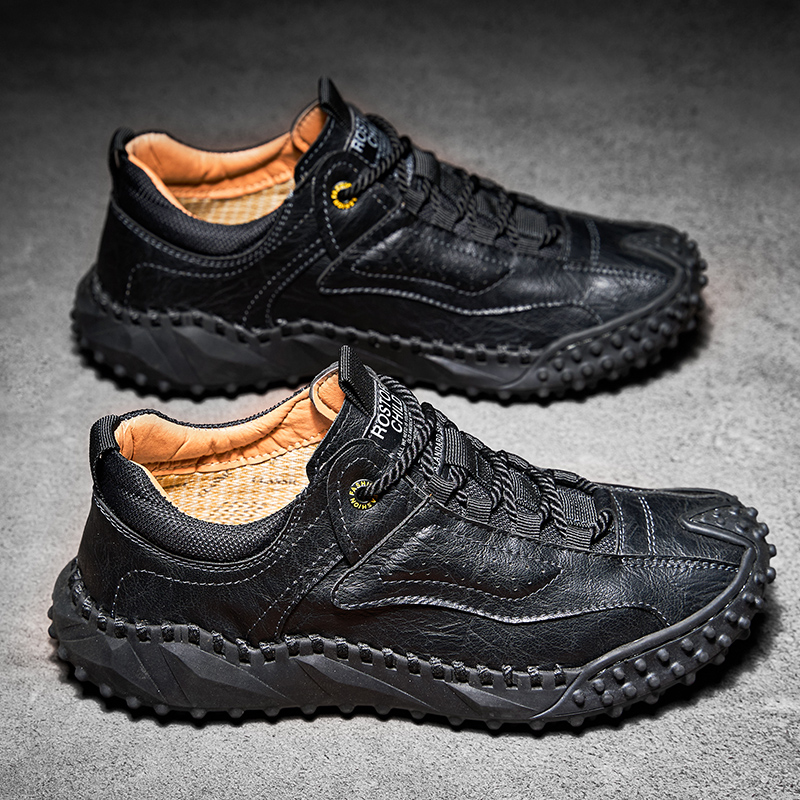 (⏰Clearance Sale-70%OFF🔥)Men’s Vintage Leather Hiking Shoes – Genuine Leather, Orthopedic Arch Support, Wide Toe Box, Waterproof, Breathable, Hand-Sewn, Non-Slip, Lightweight Shoes for Driving & Walking