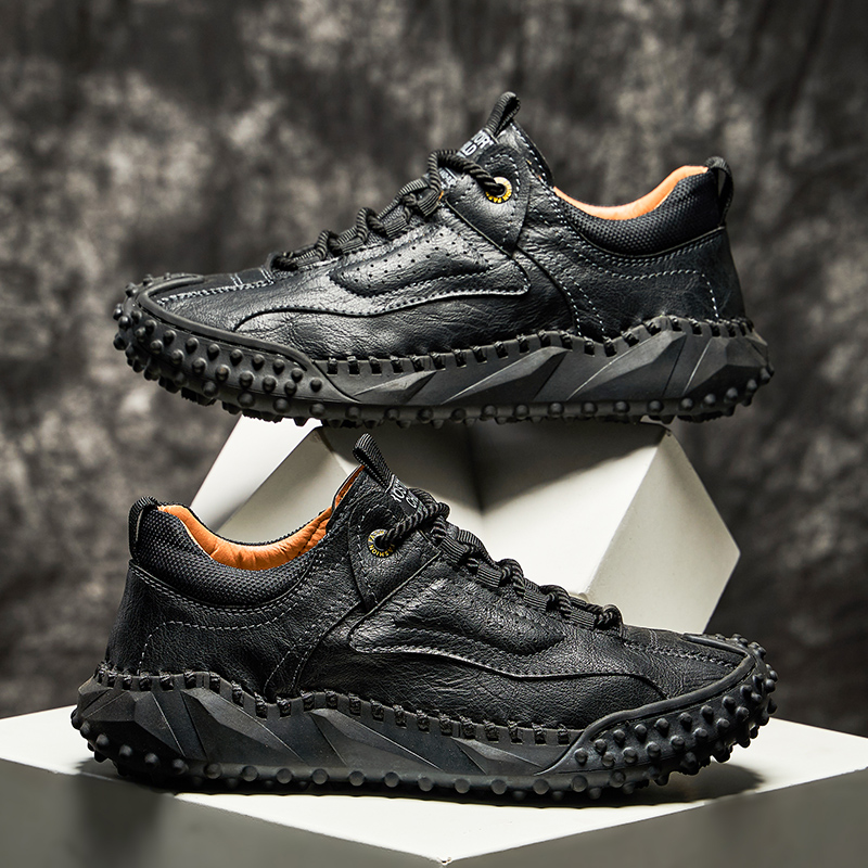 (⏰Clearance Sale-70%OFF🔥)Men’s Vintage Leather Hiking Shoes – Genuine Leather, Orthopedic Arch Support, Wide Toe Box, Waterproof, Breathable, Hand-Sewn, Non-Slip, Lightweight Shoes for Driving & Walking