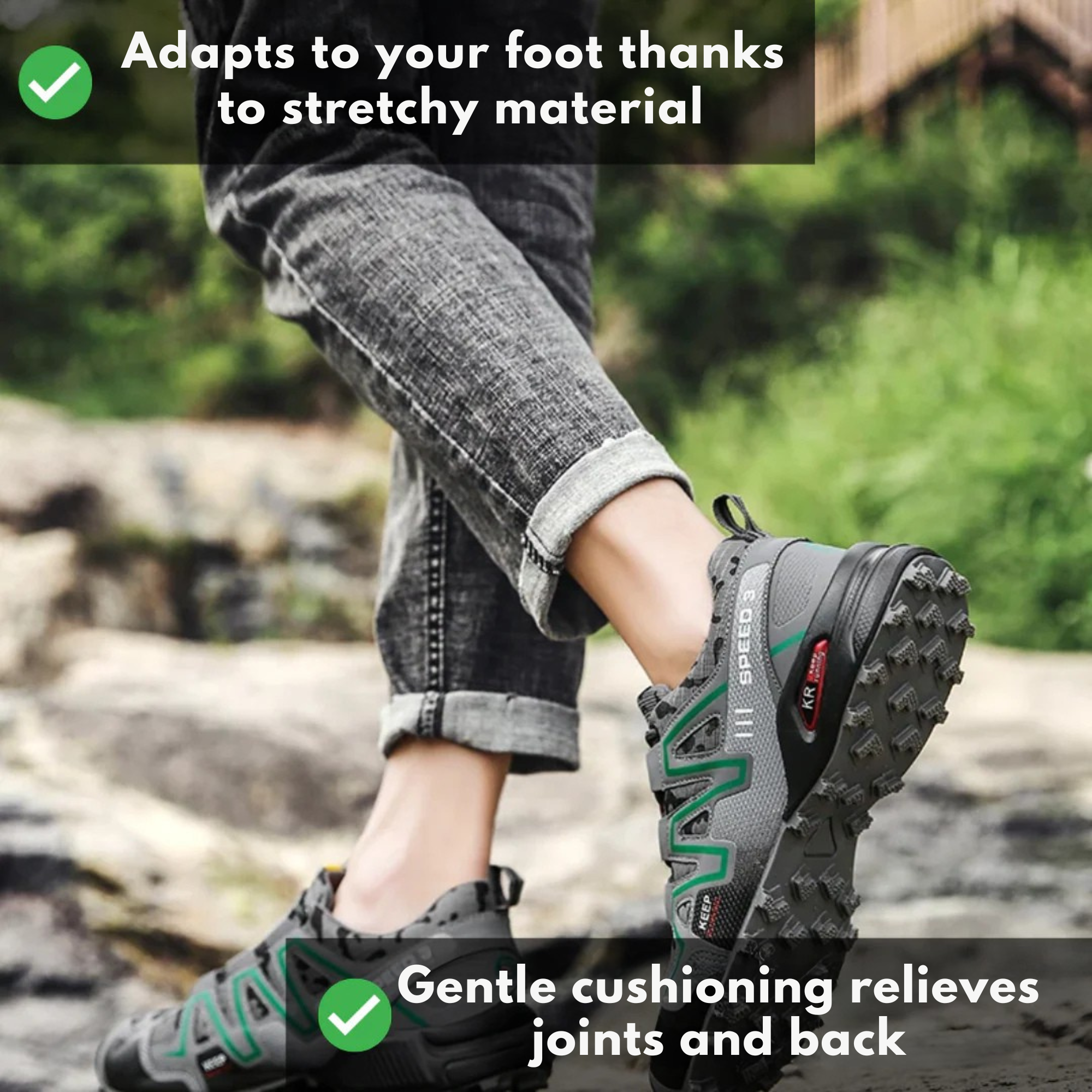 Men's Orthopaedic Running & Hiking Shoes Work Safety Toe Tactical Non-Slip Durable Trekking Sneakers Men Footwear