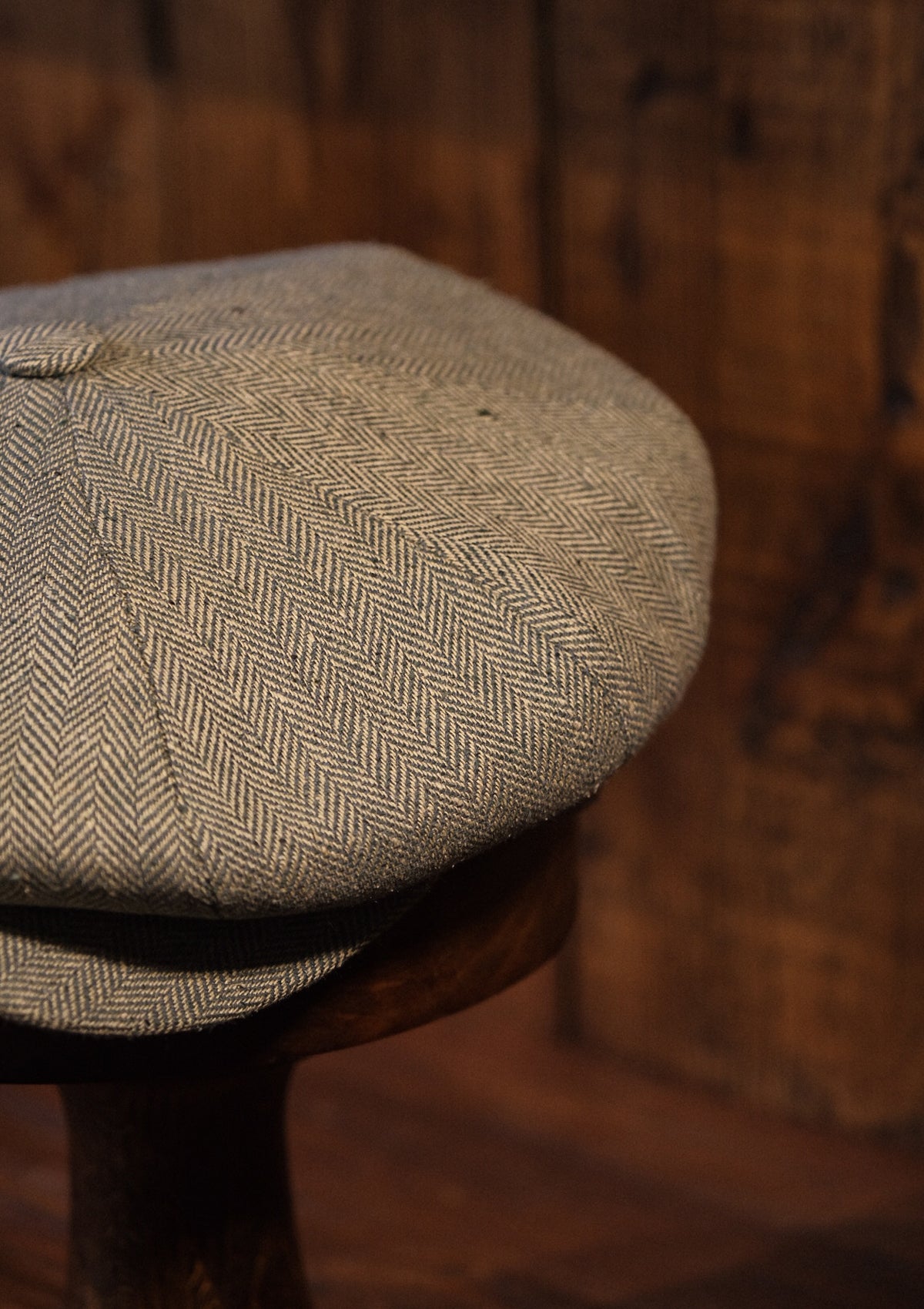 Fulton Baker Boy - (Mid-Width) Moss Herringbone Pure Silk