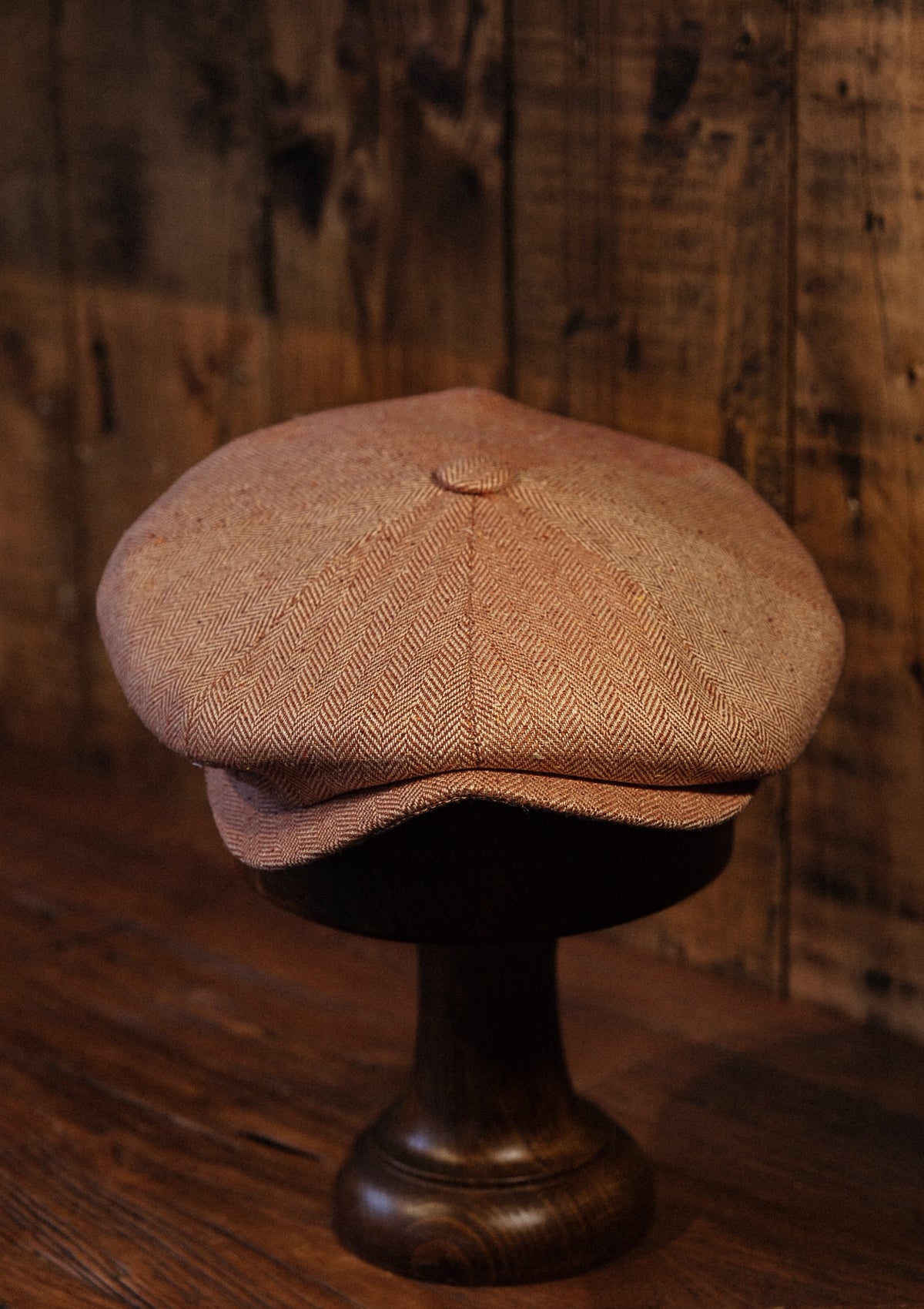 Fulton Baker Boy - (Mid-Width) Sienna Herringbone Pure Silk