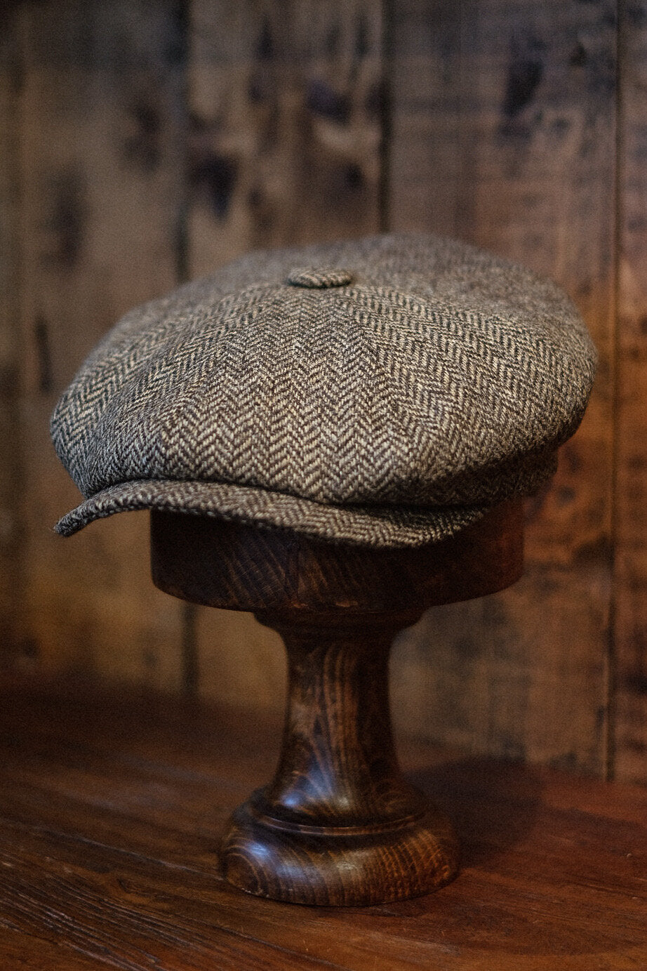 Gower Baker Boy - (Mid-Width) Light Brown Herringbone