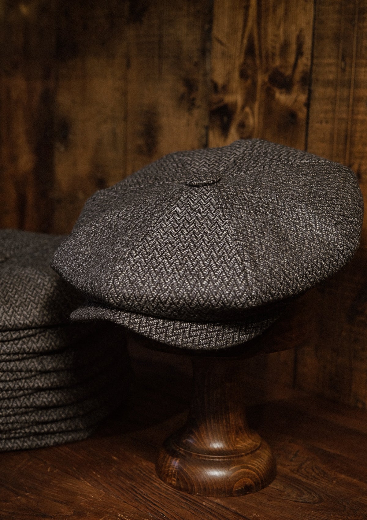 Grafton Baker Boy - (Wide Width) Lightweight Italian Wool - Grey