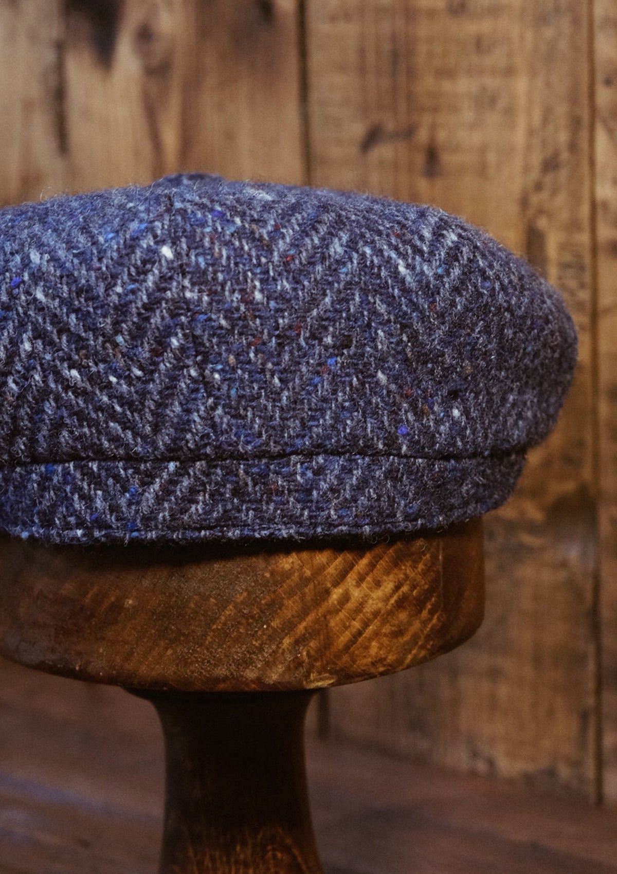 Newman Baker Boy - (Mid-Width) Navy Fleck Herringbone