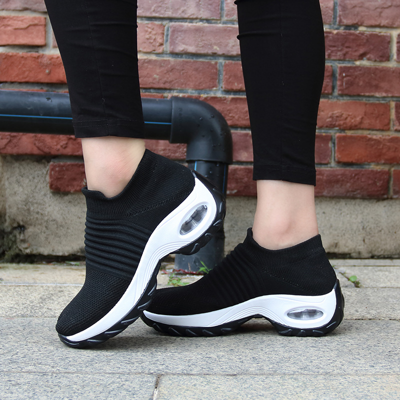 Thick-soled Elevated Slip-on Lazy Casual Breathable Sports Socks Shoes