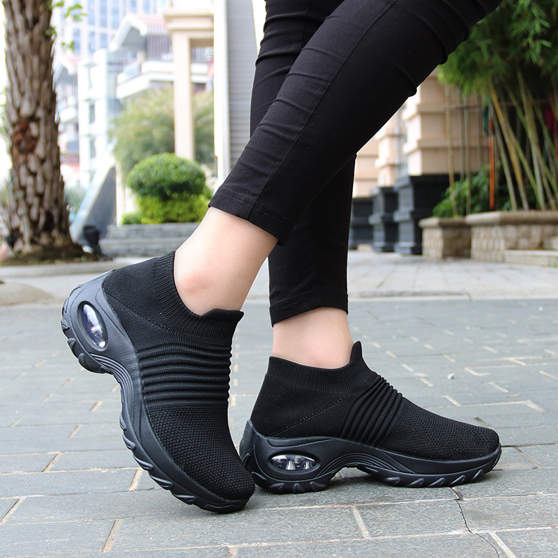 Thick-soled Elevated Slip-on Lazy Casual Breathable Sports Socks Shoes