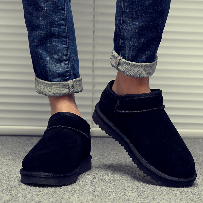 Unisex Winter Warm Plus Velvet Non-slip Waterproof Snow Boots Cotton Shoes