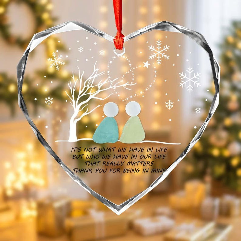 Timeless Friendship Sea Glass Heart Keepsake