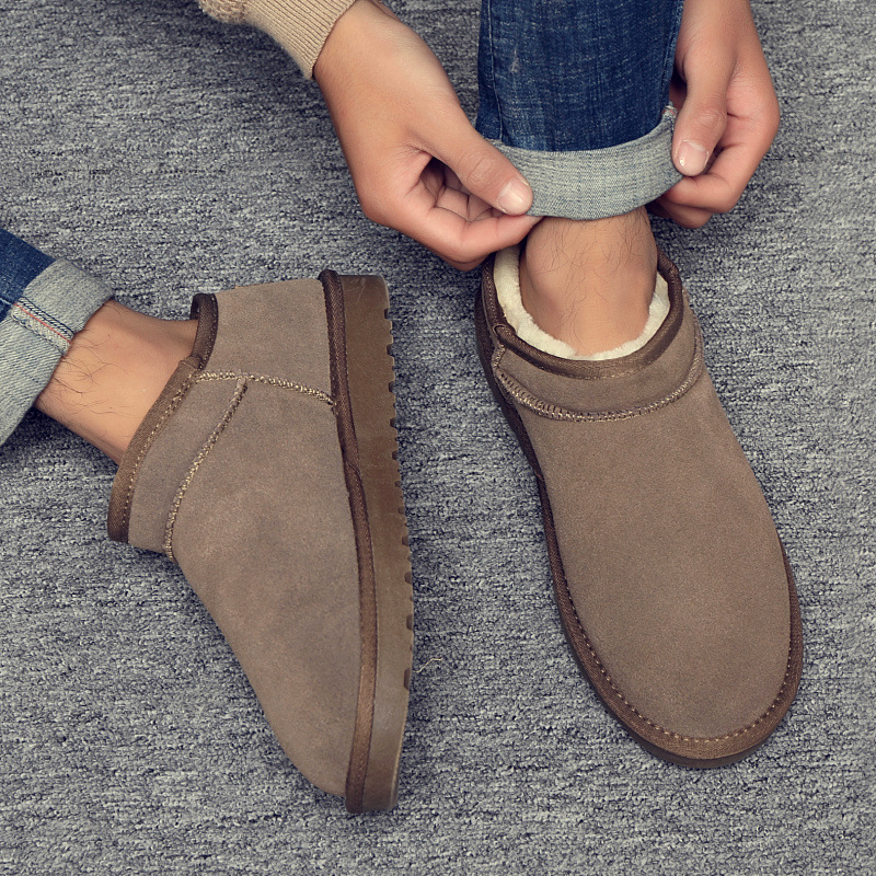 Unisex Winter Warm Plus Velvet Non-slip Waterproof Snow Boots Cotton Shoes