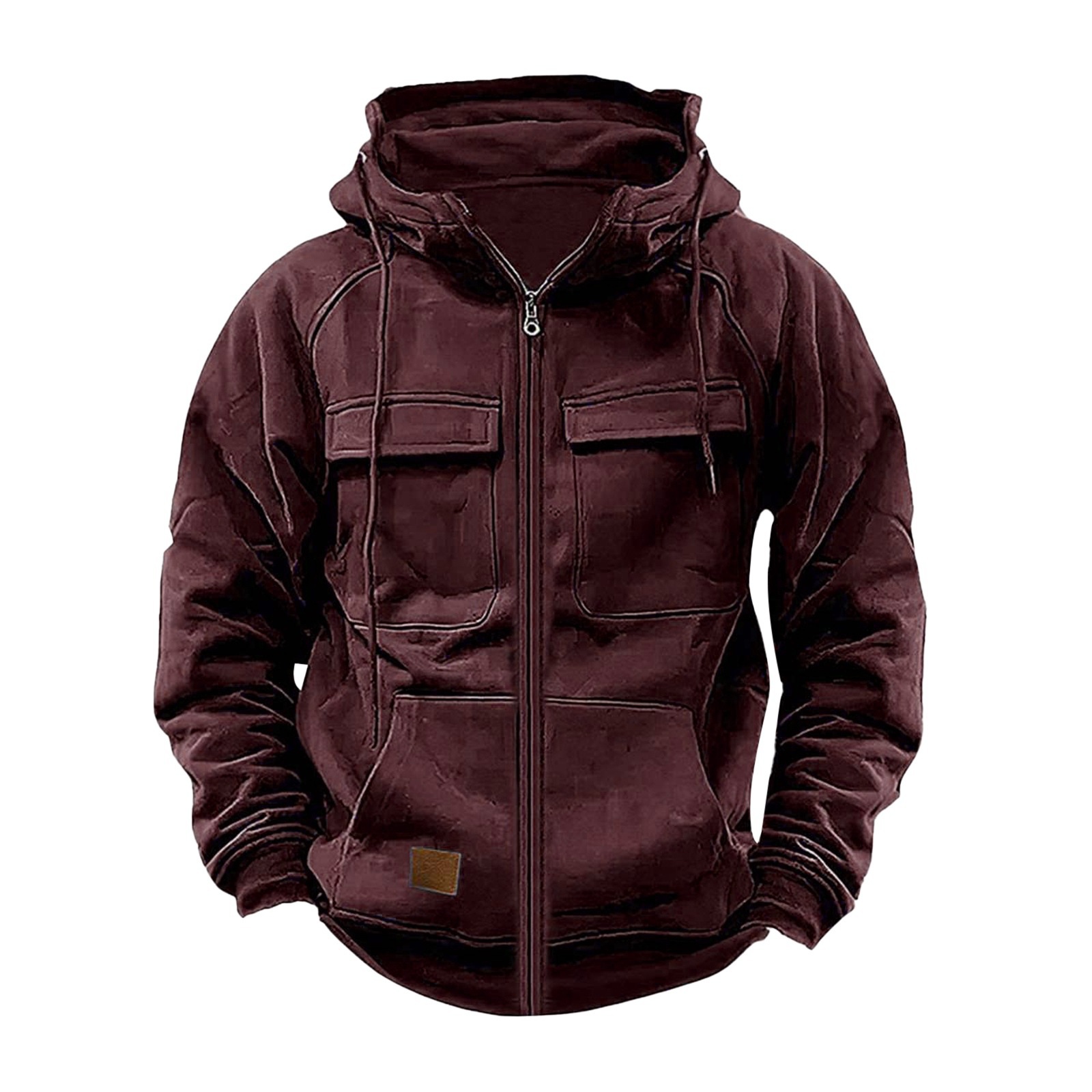 Last Day 70% Off - Men's Loose Fit Zippered Multi-Pocket Hooded Sweats