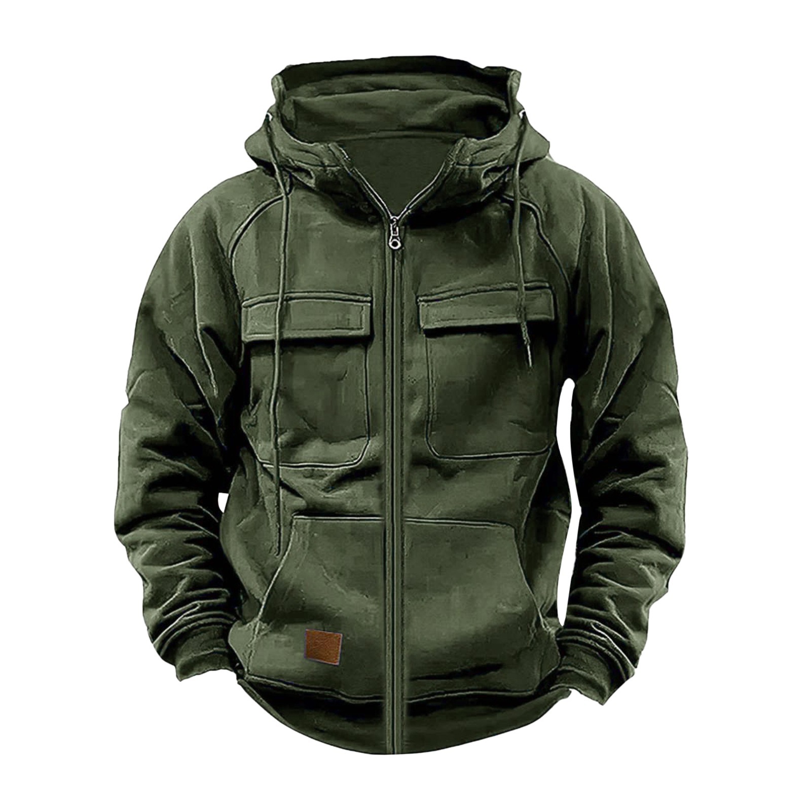 Last Day 70% Off - Men's Loose Fit Zippered Multi-Pocket Hooded Sweats