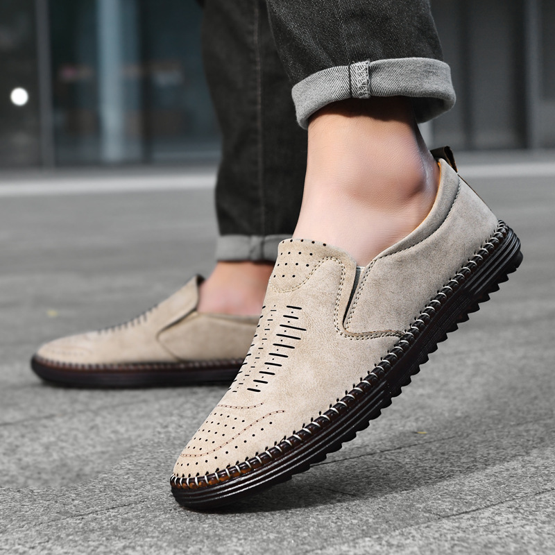 ⏰Limited Time Sale 70% OFF-Men's Slip-On Orthopedic Leather Dress Loafers – Anti-Slip, Breathable & Comfortable with Arch Support for All-Day Wear