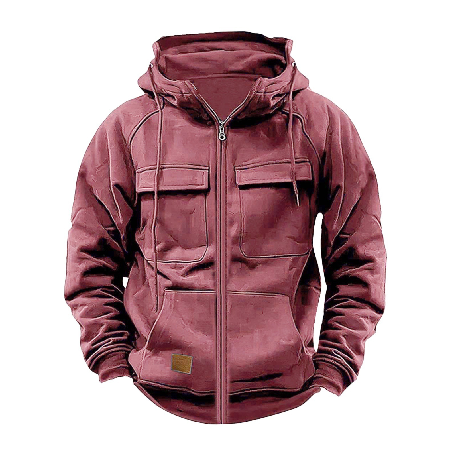 Last Day 70% Off - Men's Loose Fit Zippered Multi-Pocket Hooded Sweats