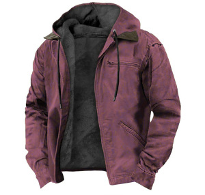 Men's Simple Fashion Hooded Street Retro Jacket