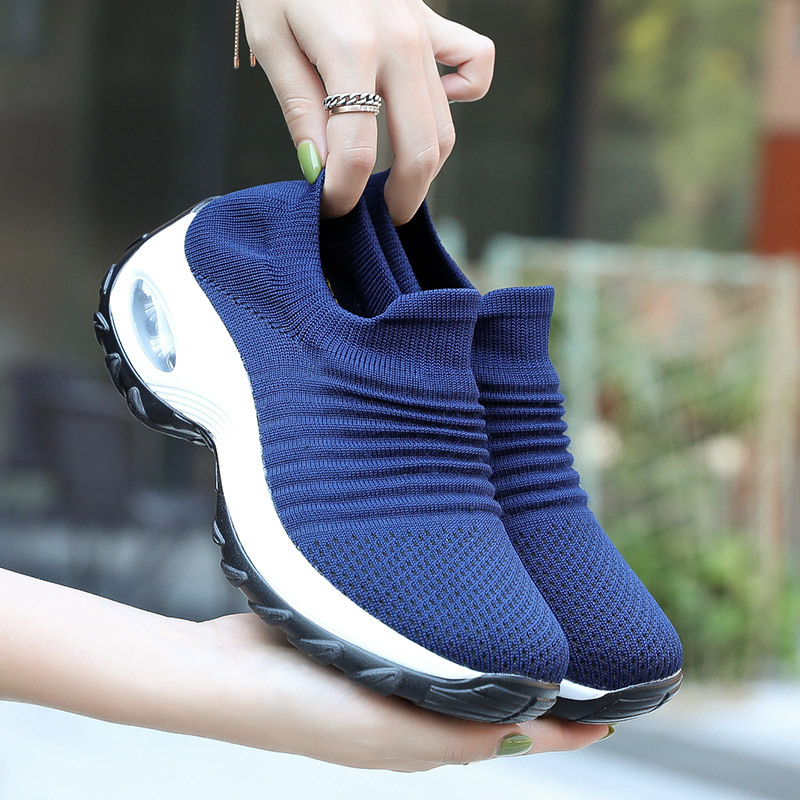 Thick-soled Elevated Slip-on Lazy Casual Breathable Sports Socks Shoes