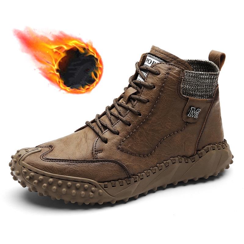 Men's Genuine Leather Comfortable Hand Stitching Outdoor Ankle Boots