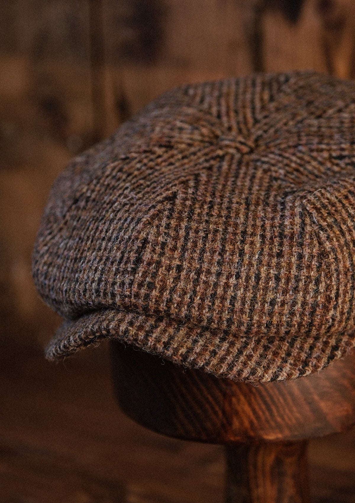 Ridgmount Baker Boy (Narrow Width) Pine Harris Tweed
