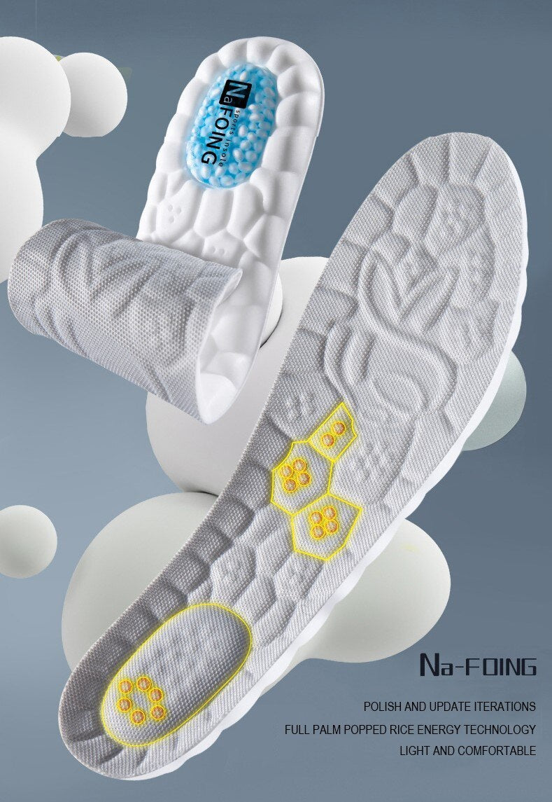 Sport Insoles, Shock Absorption Deodorant Breathable Cushion Running Insoles, Orthopedic Insoles