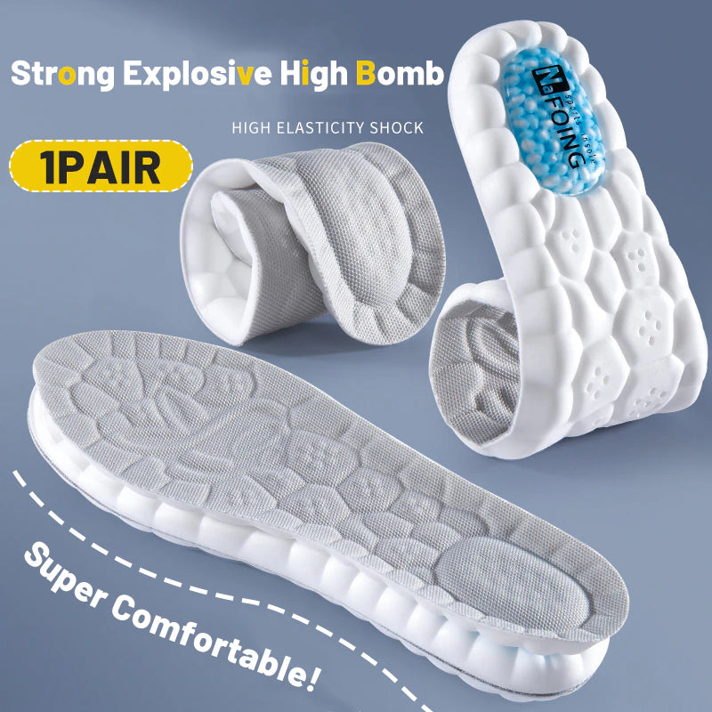 Sport Insoles, Shock Absorption Deodorant Breathable Cushion Running Insoles, Orthopedic Insoles