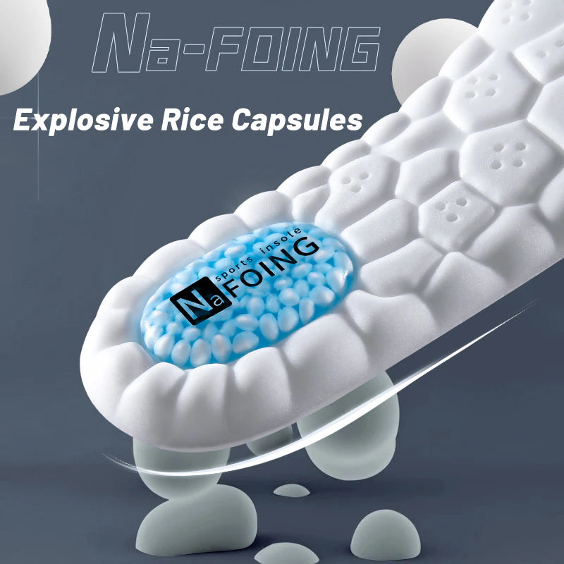 Sport Insoles, Shock Absorption Deodorant Breathable Cushion Running Insoles, Orthopedic Insoles