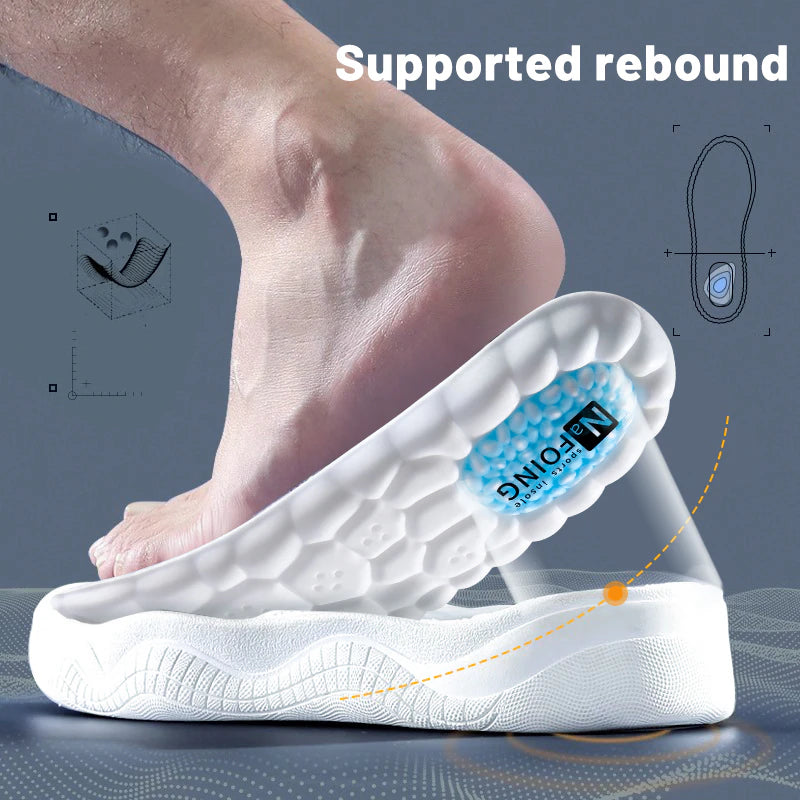 Sport Insoles, Shock Absorption Deodorant Breathable Cushion Running Insoles, Orthopedic Insoles