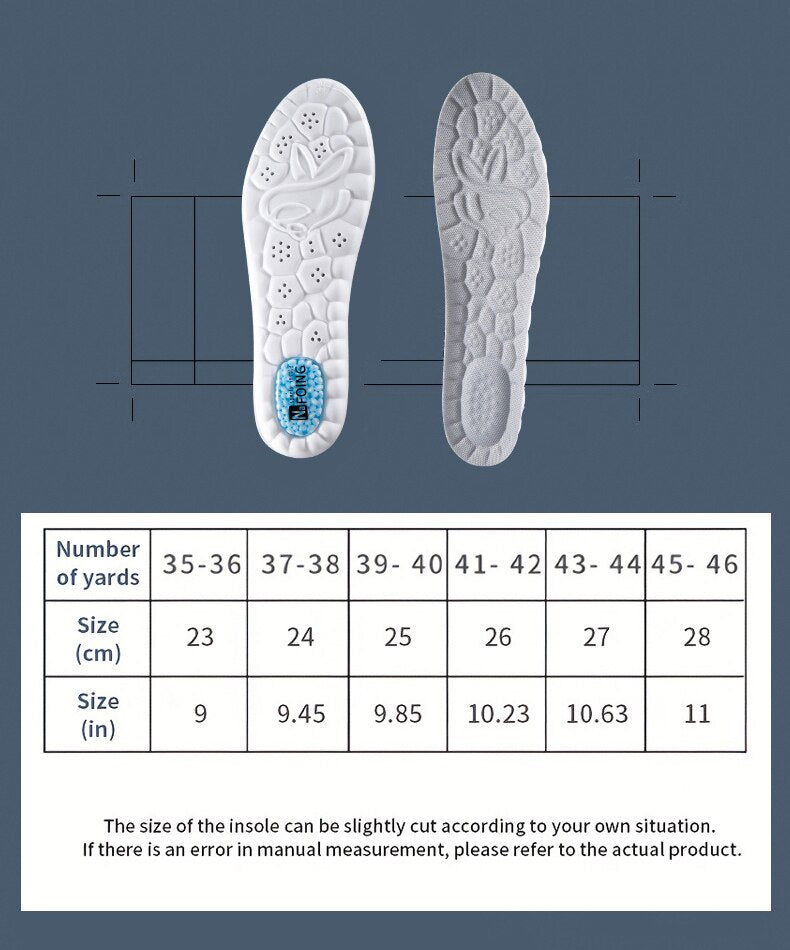 Sport Insoles, Shock Absorption Deodorant Breathable Cushion Running Insoles, Orthopedic Insoles
