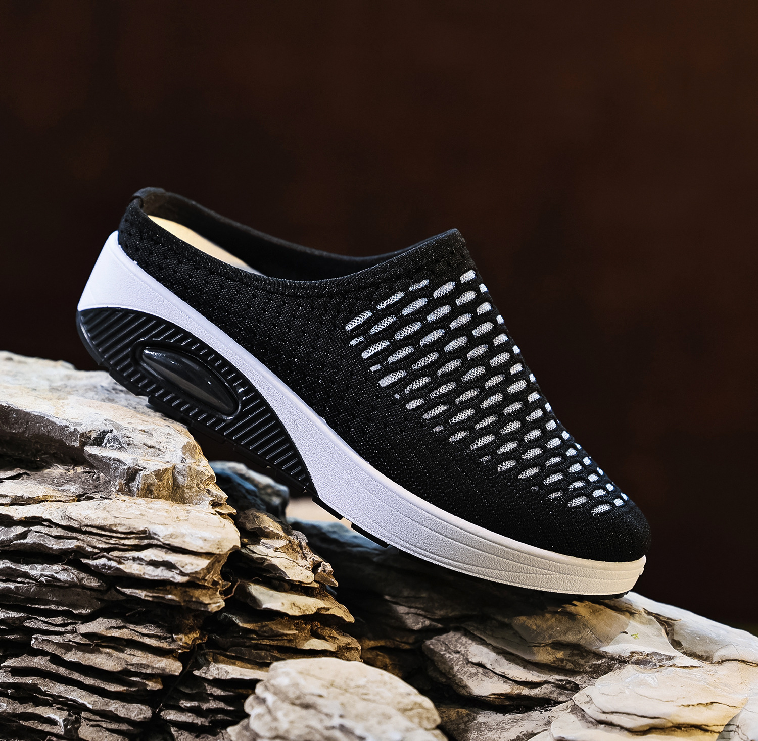 New Arrival✨Women's Air Cushioned Sole Slip-on Orthopedic Mesh Walking Slippers