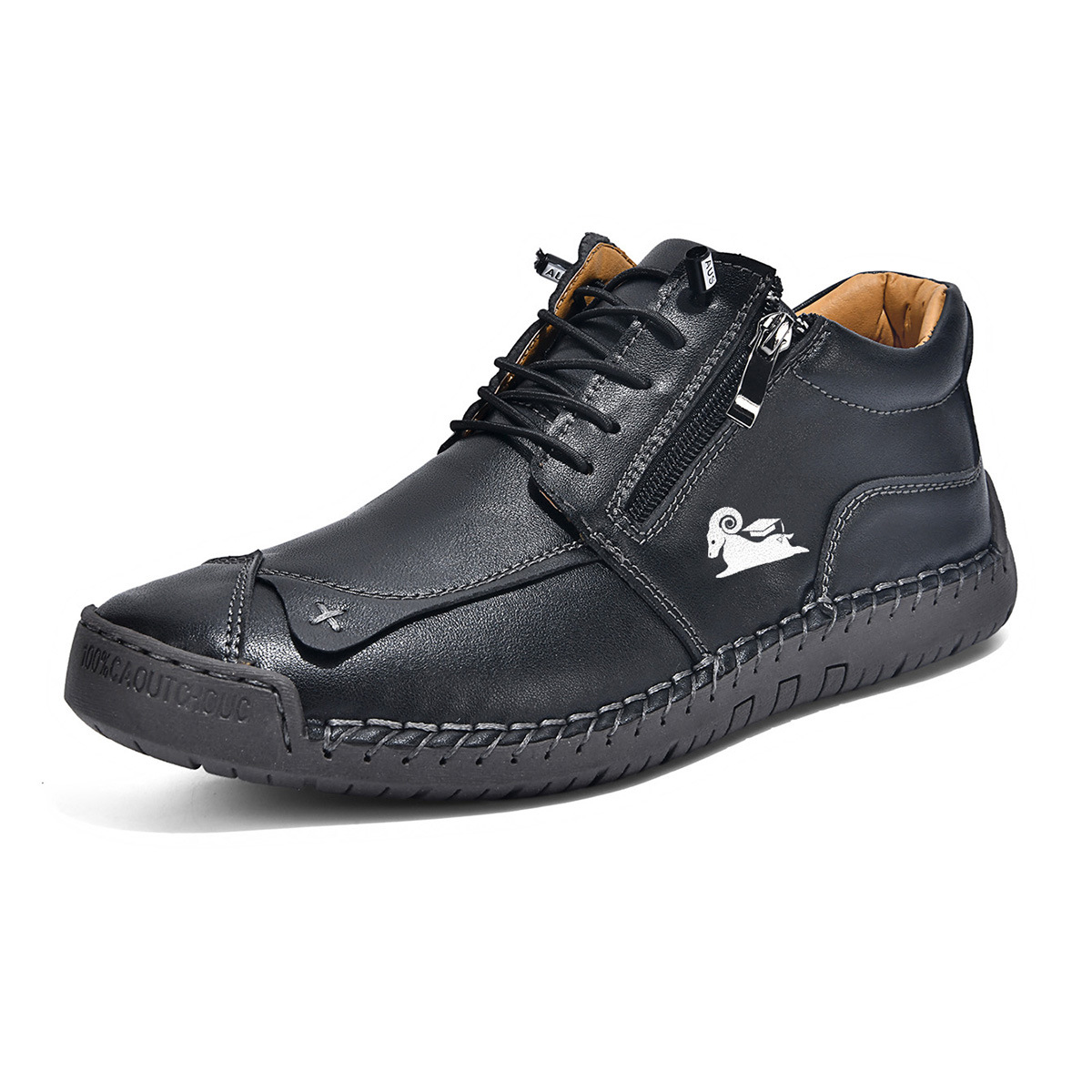 Women's Orthopedic Casual Leather Boots - Arch Support, Waterproof, Pressure Relief for Everyday & Travel