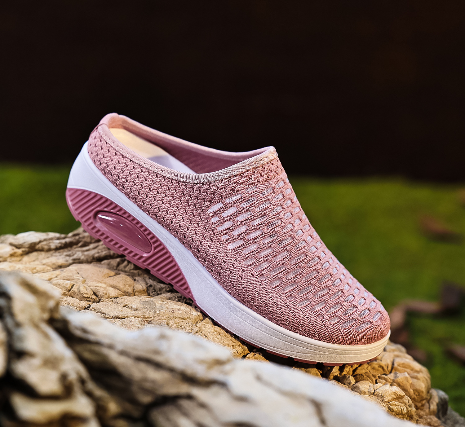 New Arrival✨Women's Air Cushioned Sole Slip-on Orthopedic Mesh Walking Slippers