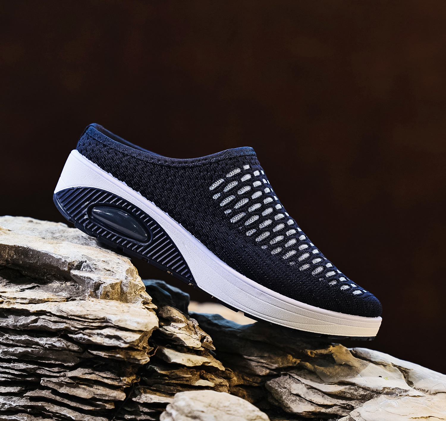 New Arrival✨Women's Air Cushioned Sole Slip-on Orthopedic Mesh Walking Slippers