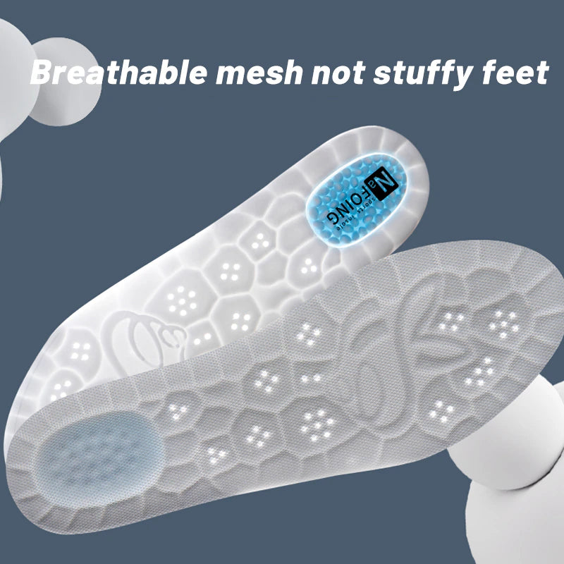 Sport Insoles, Shock Absorption Deodorant Breathable Cushion Running Insoles, Orthopedic Insoles