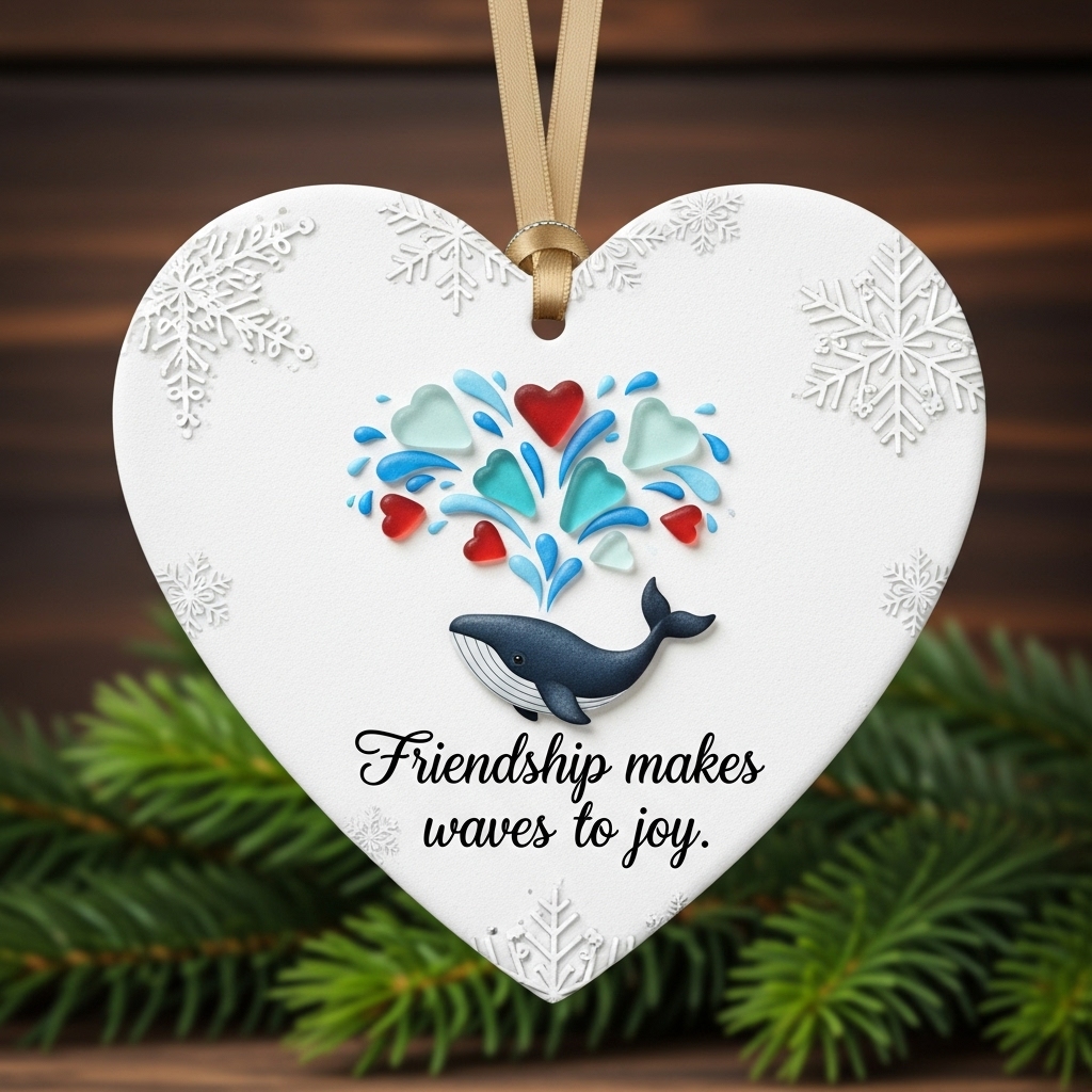 💙🌊Friendship Heart Ornaments