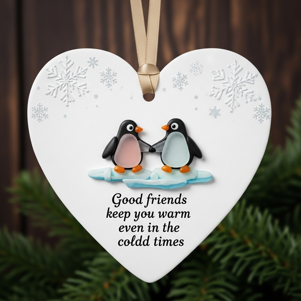 💙🌊Friendship Heart Ornaments