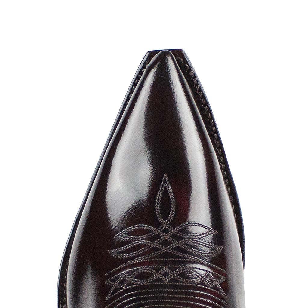 Pointed-toe High-heeled Denim Embroidered High Boots